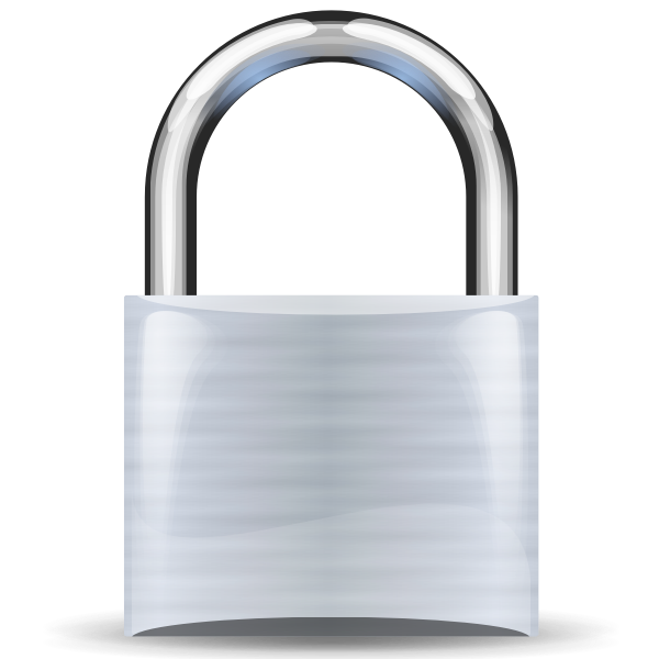 SVG padlock silver light