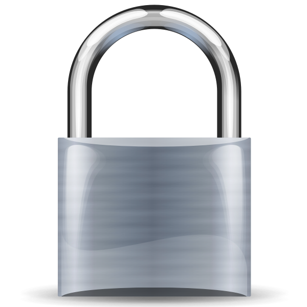 SVG padlock silver medium