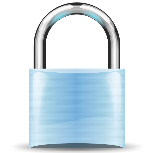 SVG padlock skyblue