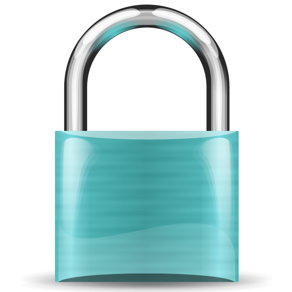 SVG padlock turquoise