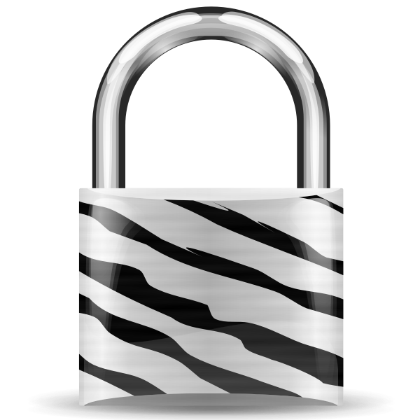 SVG padlock zebra