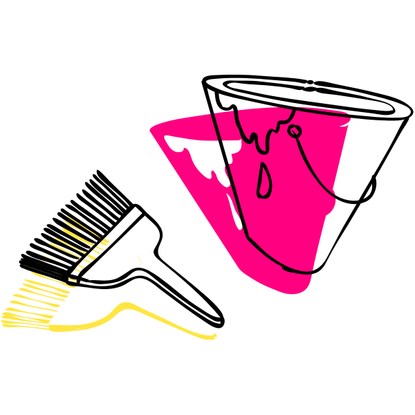 SVG Paint and brush vector illustration