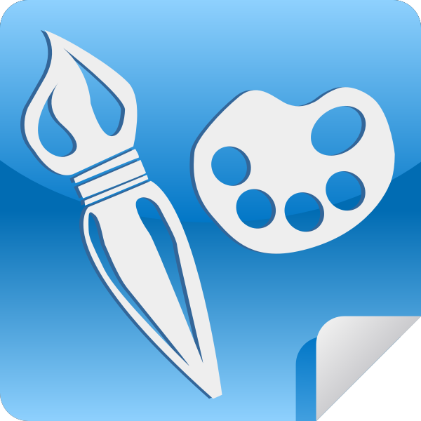 SVG Paint application icon vector image