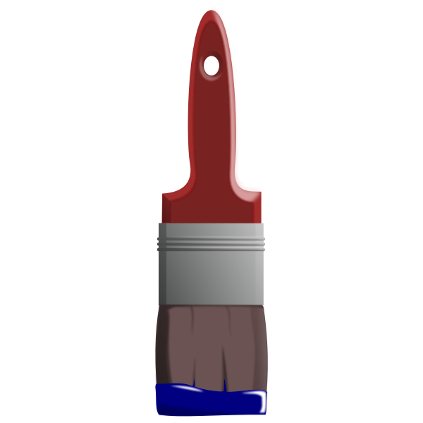 SVG Paint brush with blue paint vector image