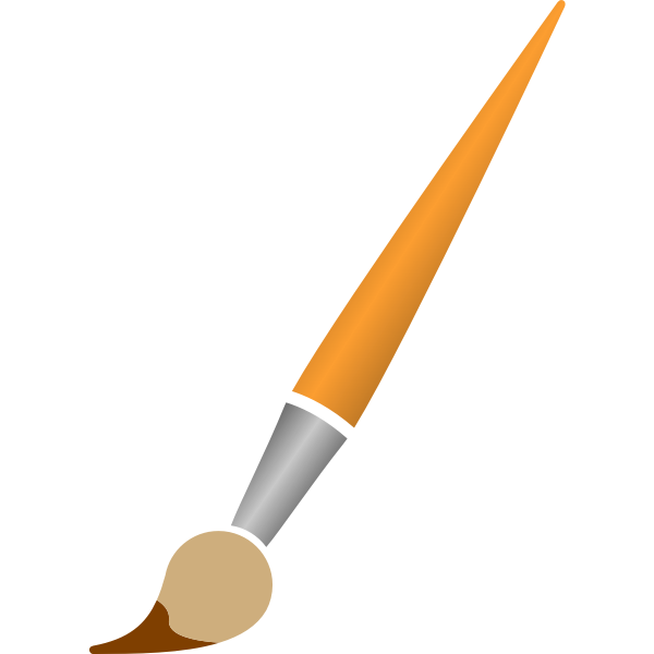 SVG Paintbrush and brown dye