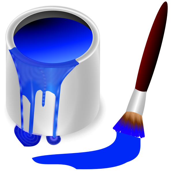 SVG Paintbrush and bucket