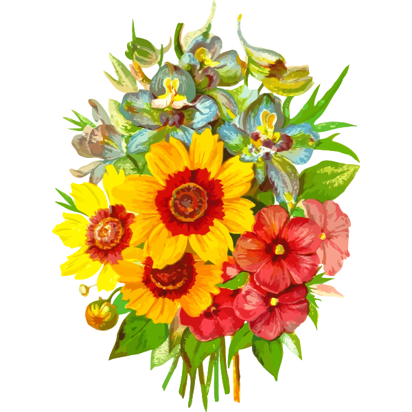 SVG Painted bouquet