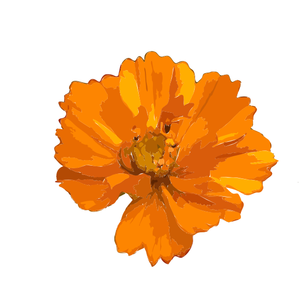 SVG Painted yellow flower