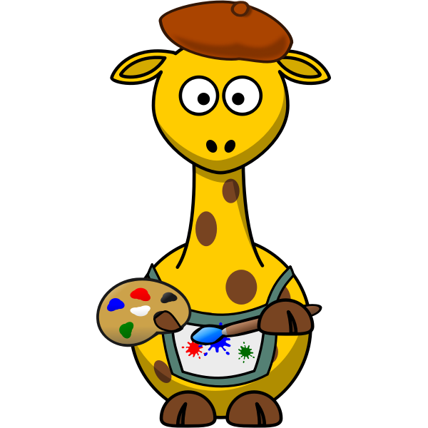 SVG Painter giraffe vector illustration