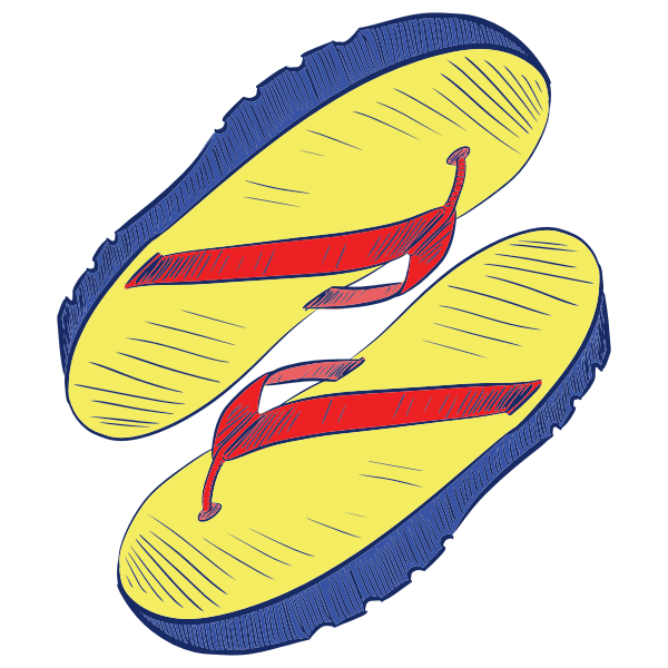 SVG Pair Of Flip Flops