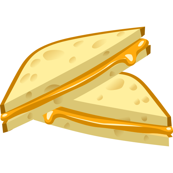 SVG Pair of grilled cheese sandwiches