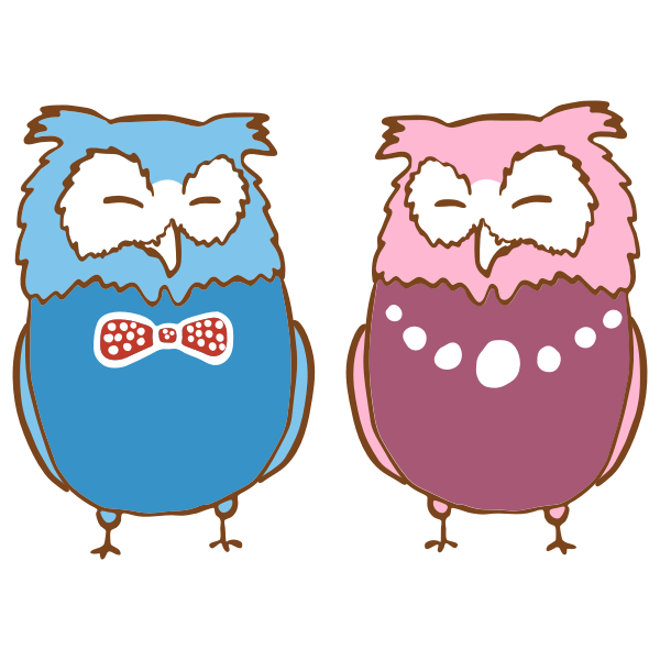 SVG Pair of owls