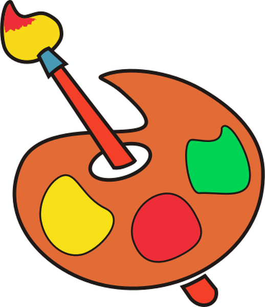 SVG Palette and brush