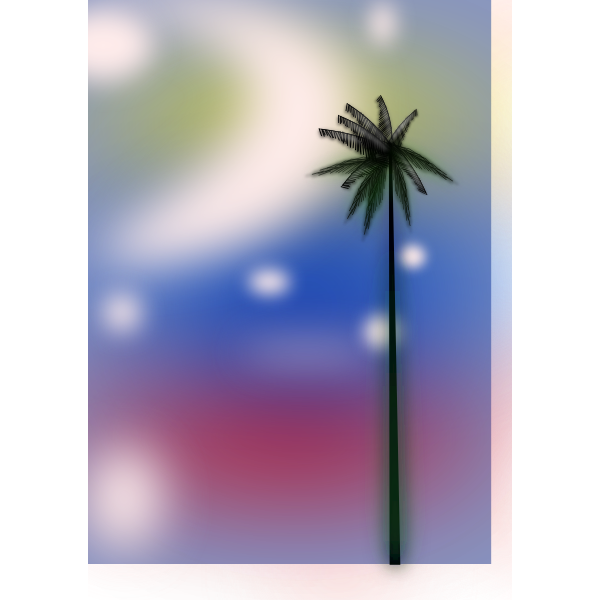 SVG Palm below sky vector image