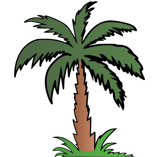 SVG Palm tree in colour