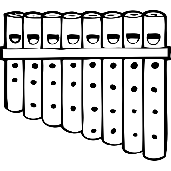 SVG Pan pipes vector graphics
