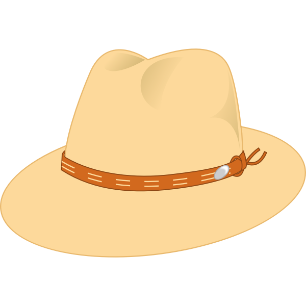 SVG Panama style hat vector drawing