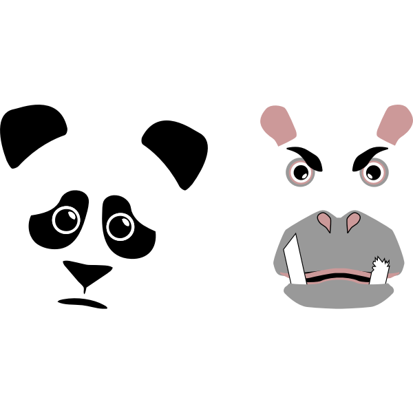 SVG Panda and hippo