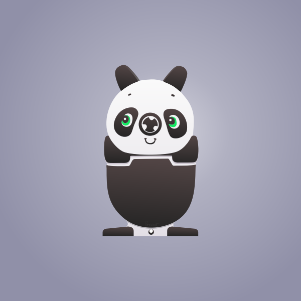 SVG Panda pencil sharpener