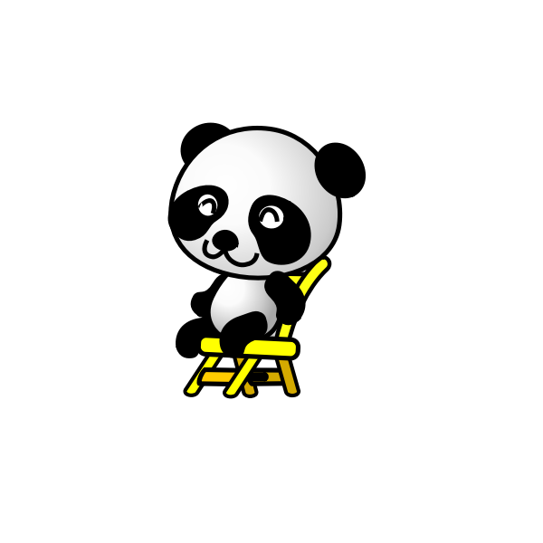 SVG Panda sitting