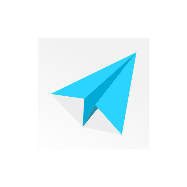 SVG Paper airplane silhouette