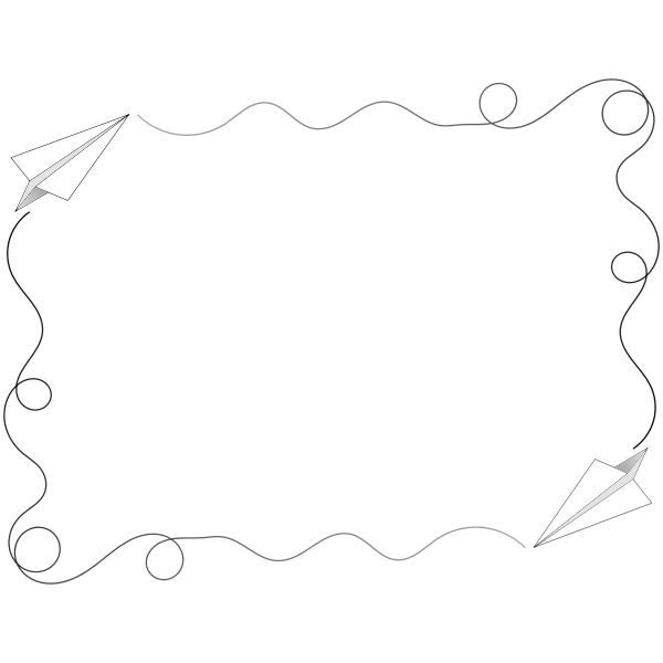 SVG Paper airplane with its flying route
