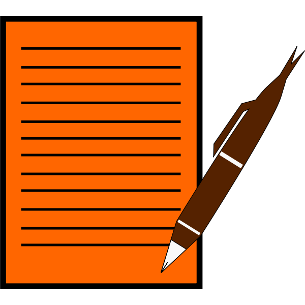 SVG Paper and pen symbol