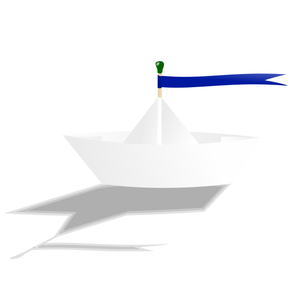 SVG Paper boat vector drawing