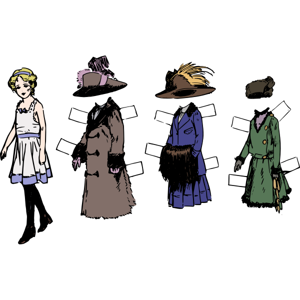 SVG Paper doll with clothes