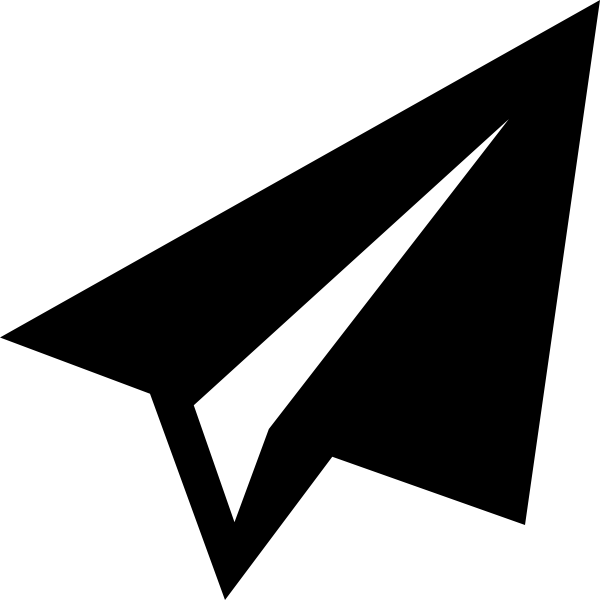 SVG Paper plane silhouette