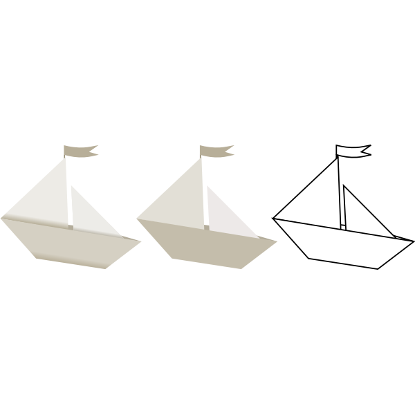 SVG Paper sailboats