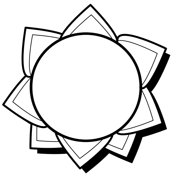 SVG Paper sun vector drawing