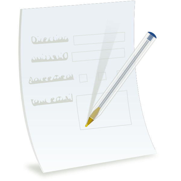 SVG Paper with ballpoint pen