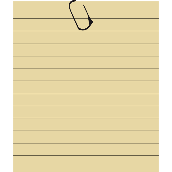 SVG Paper with paperclip