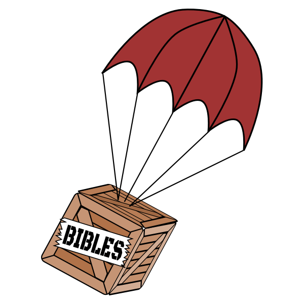 SVG Parachute box delivery vector image