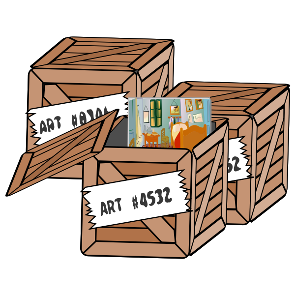 SVG Parachute on Box of Bibles