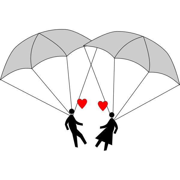 SVG Parachuting paramours color image