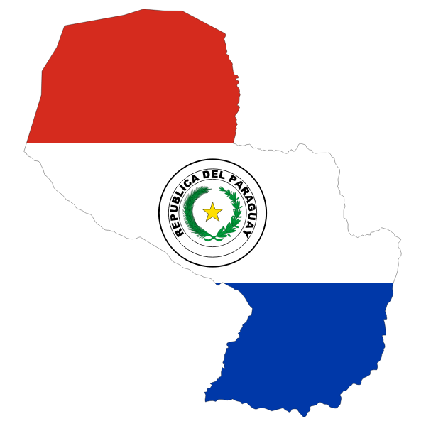 SVG Paraguay flag and map