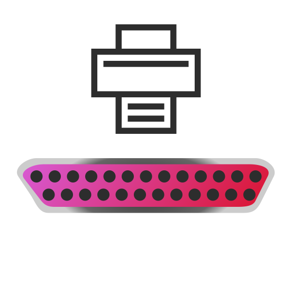 SVG Parallel port icon vector image