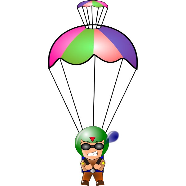 SVG paratrooper chibi
