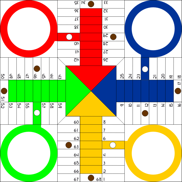 SVG Parchis board vector image