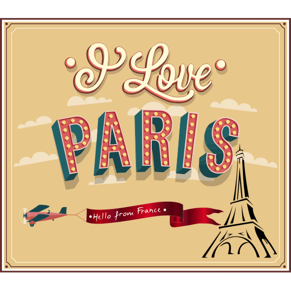 SVG Paris travel poster