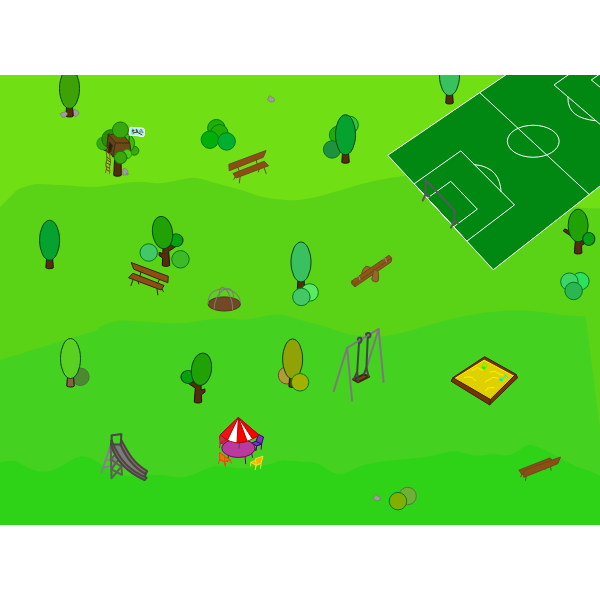 SVG Park vector illustration