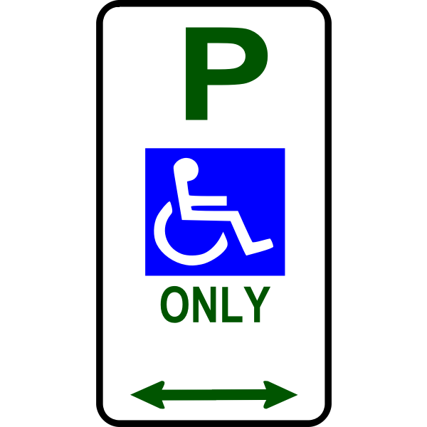 SVG Parking for disabled traffic roadsign vector image