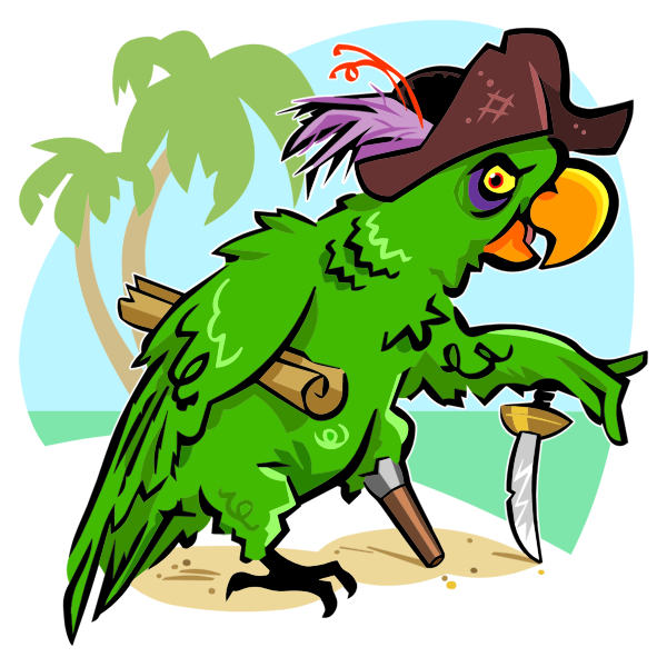 SVG Parrot Pirate