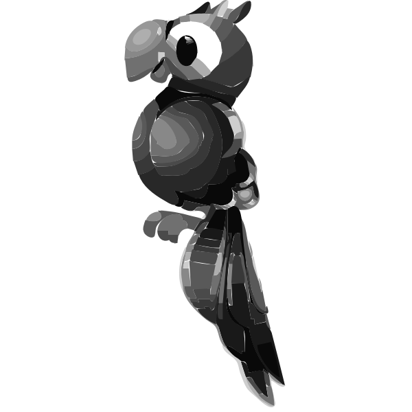 SVG Parrot Remix Grayscale Request 2014110544