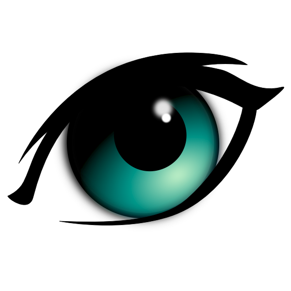 SVG Part shaded human eye vector image