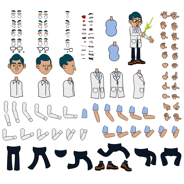 SVG Parts of scientist