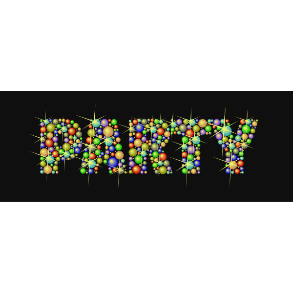 SVG Party banner black background