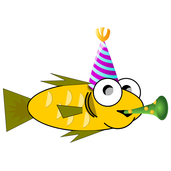 SVG Party fish vector image